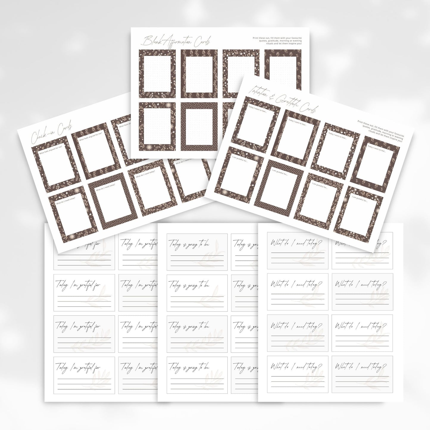 Slow Morning Intention Cards (Printable Set)
