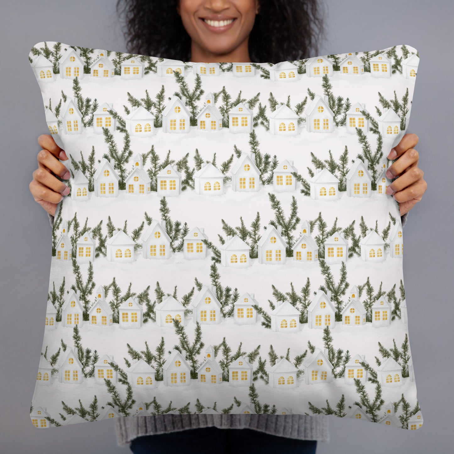 Throw Pillow - Cozy Village