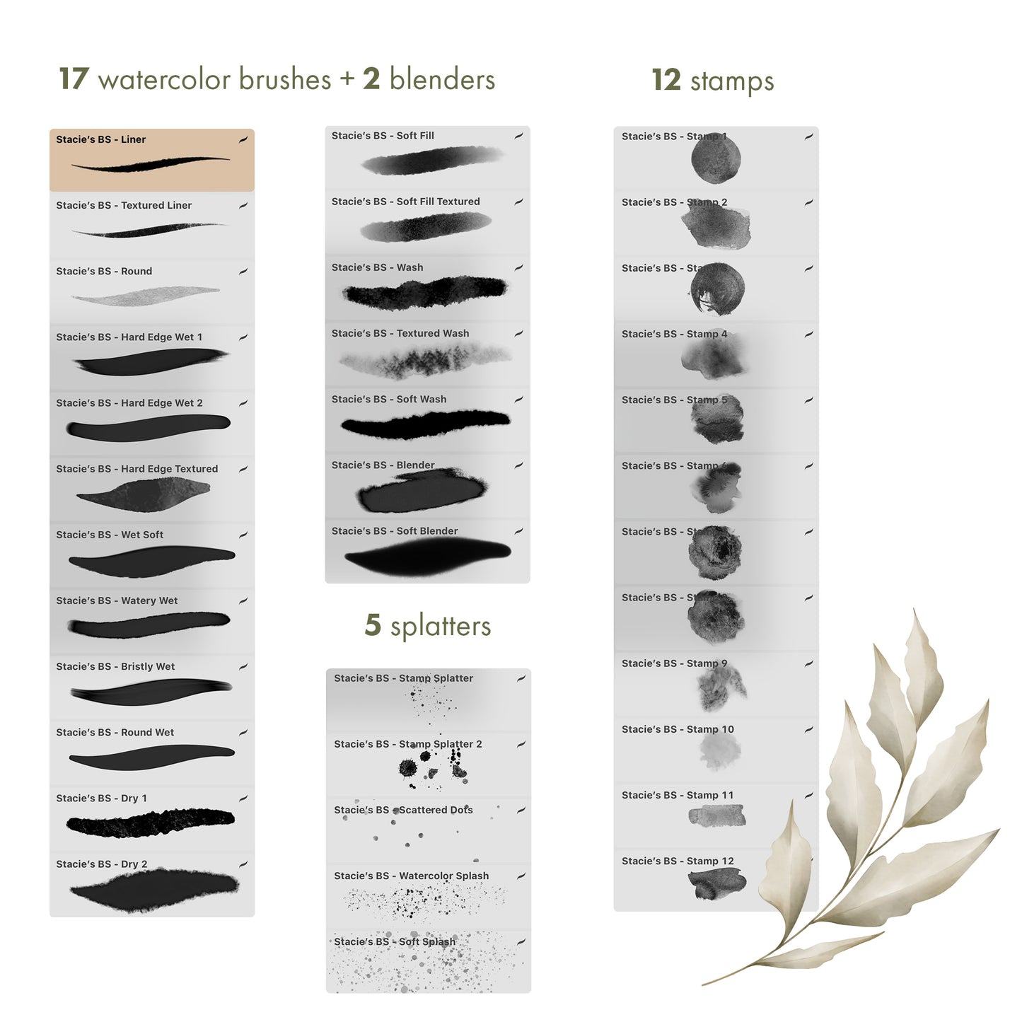Stacie's brush set for Procreate