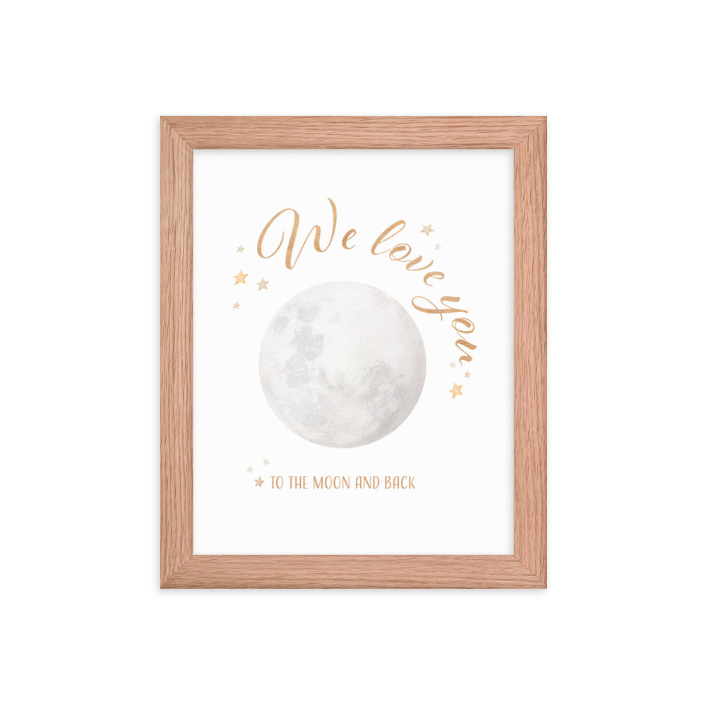 Framed poster - Love you to the moon