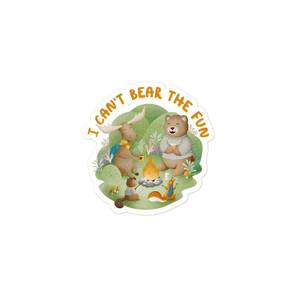 Vinyl stickers - I can't bear the fun
