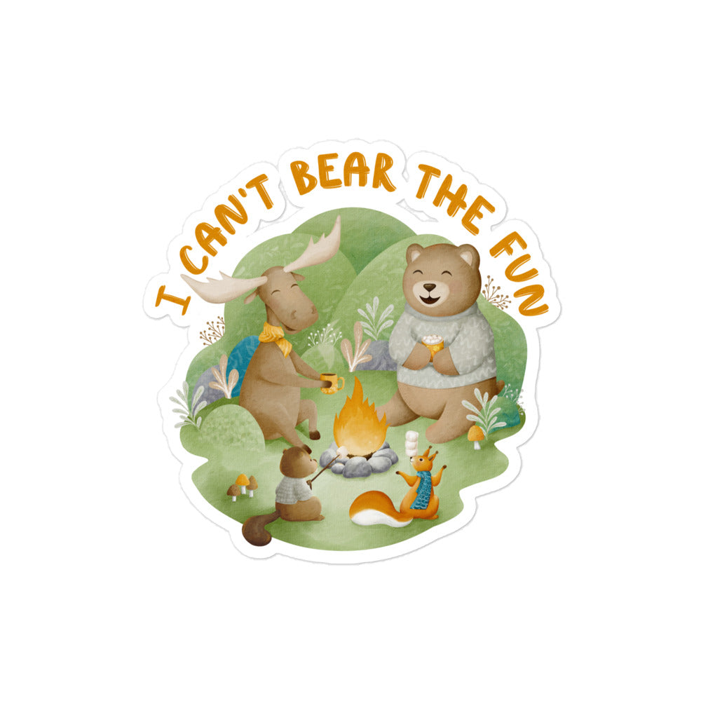 Vinyl stickers - I can't bear the fun