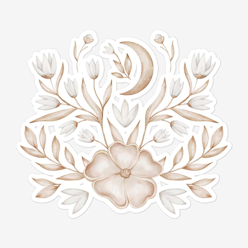 Bubble-free sticker - Moonlit Blooms