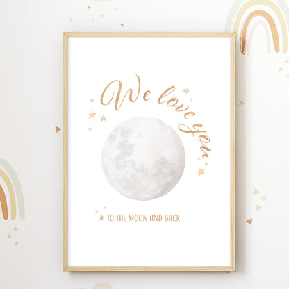 Love you to the Moon - Poster Print