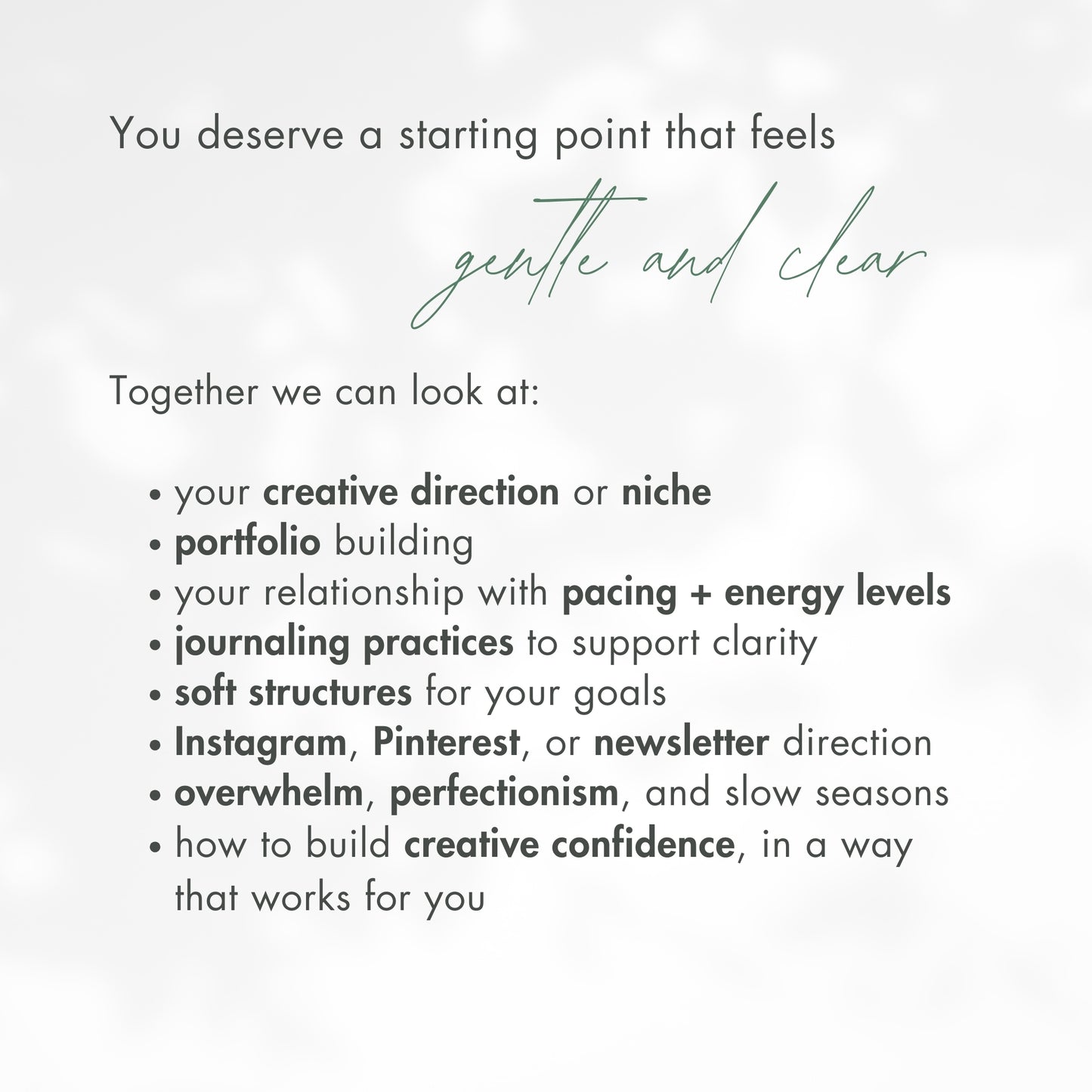 1-on-1 Creative Guidance Session