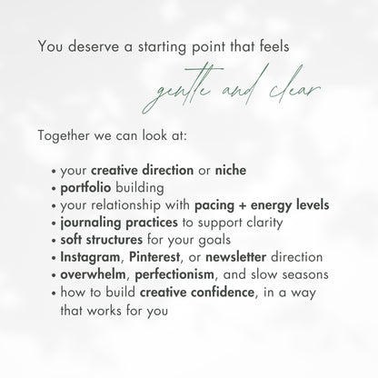 1-on-1 Creative Guidance Session