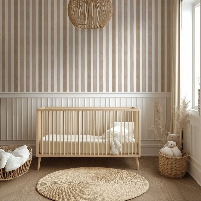 Watercolor Stripes Wallpaper for Nursery