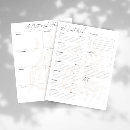 Soft Days - Printable Journal Template
