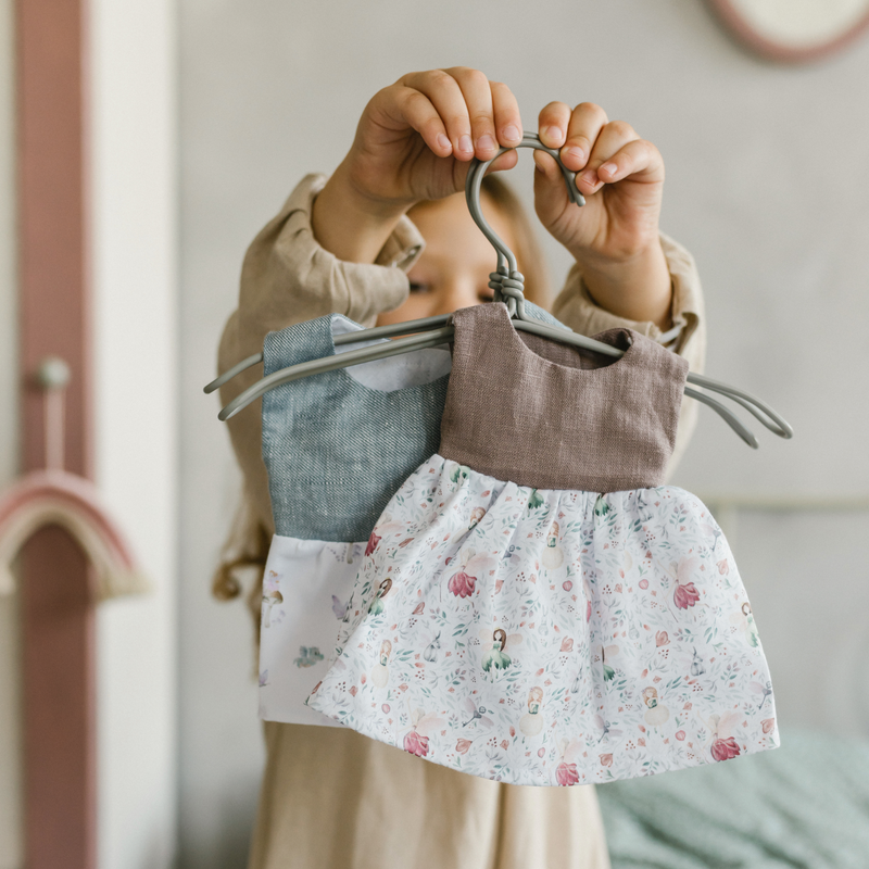 Little Doll Dress with Three Little Fairies Pattern