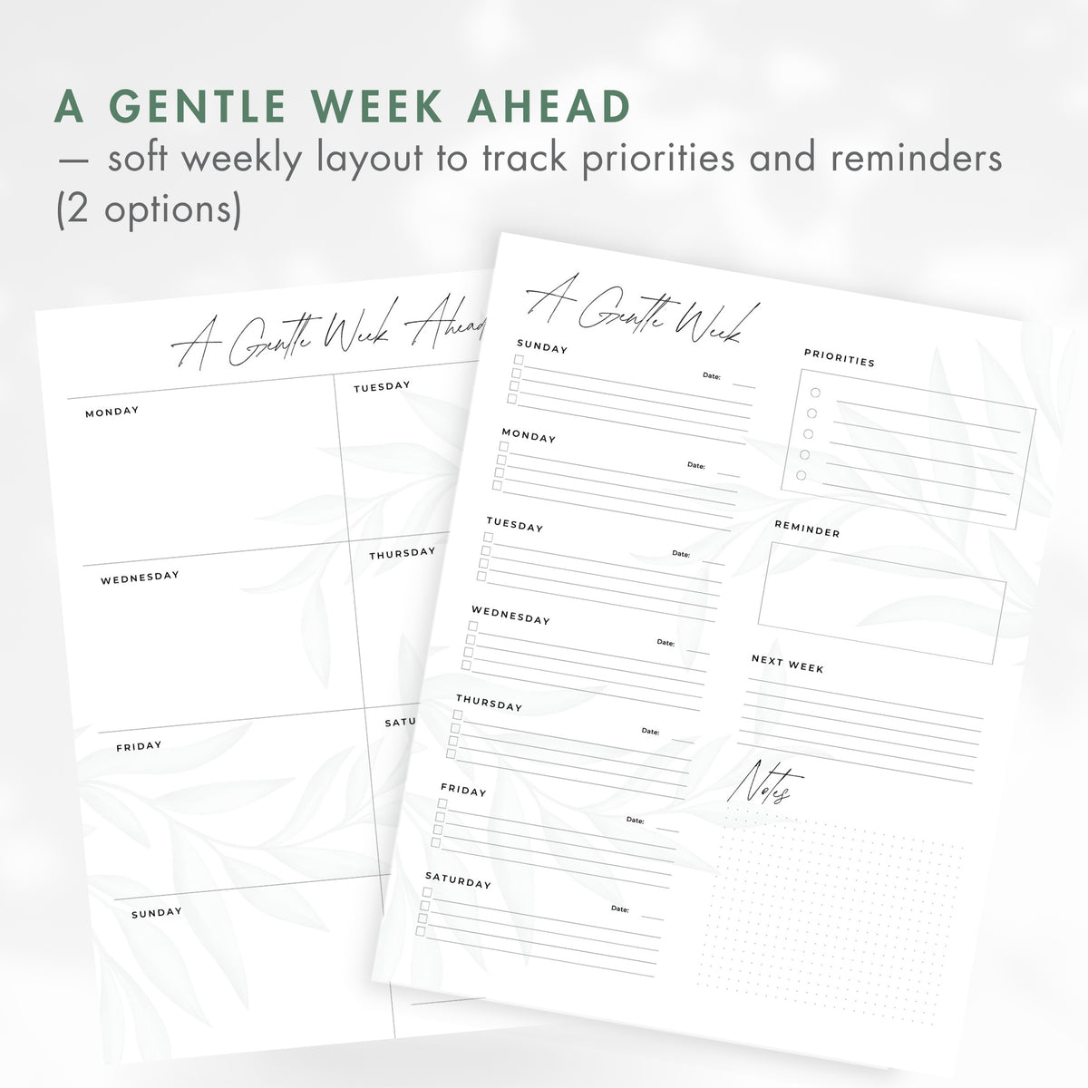 Soft Days | Gentle Printable Planner for ADHD & Neurodivergent Minds, Monthly Weekly Daily PDF