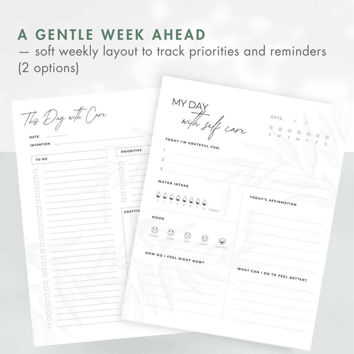 Soft Days | Gentle Printable Planner for ADHD & Neurodivergent Minds, Monthly Weekly Daily PDF