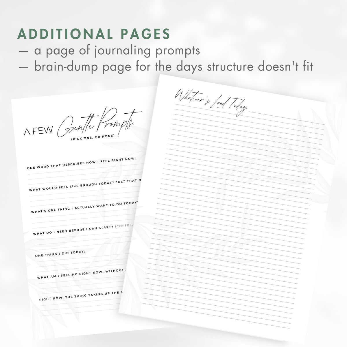 Soft Days | Gentle Printable Planner for ADHD & Neurodivergent Minds, Monthly Weekly Daily PDF