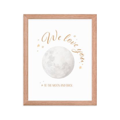 Framed poster - Love you to the moon