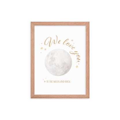 Framed poster - Love you to the moon