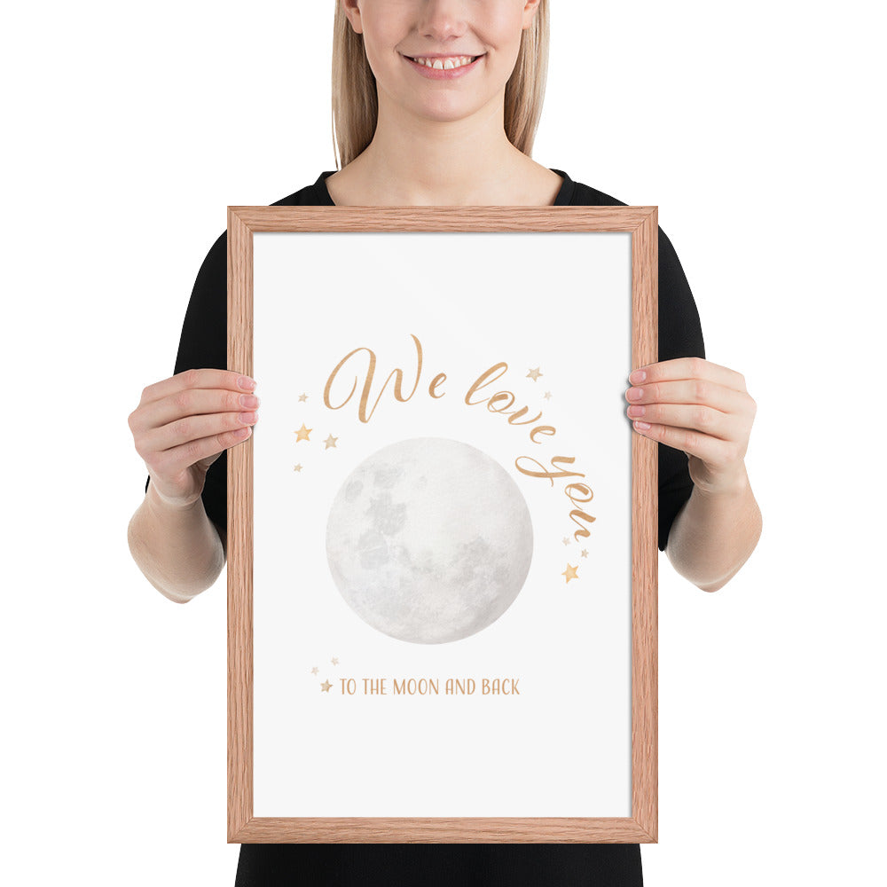 Framed poster - Love you to the moon