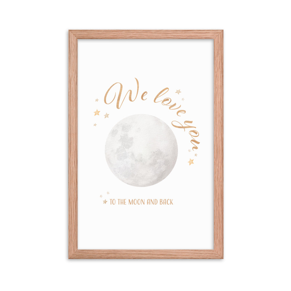 Framed poster - Love you to the moon