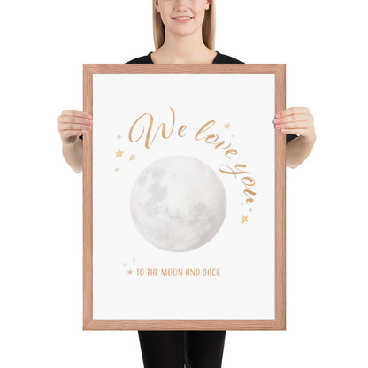 Framed poster - Love you to the moon