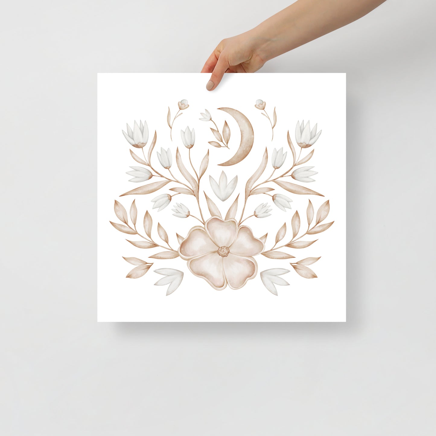 Matte Paper Poster - Moonlit Blooms