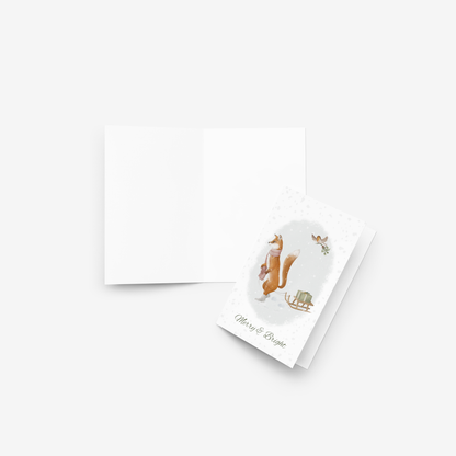 Greeting card - Fox - Merry & Bright