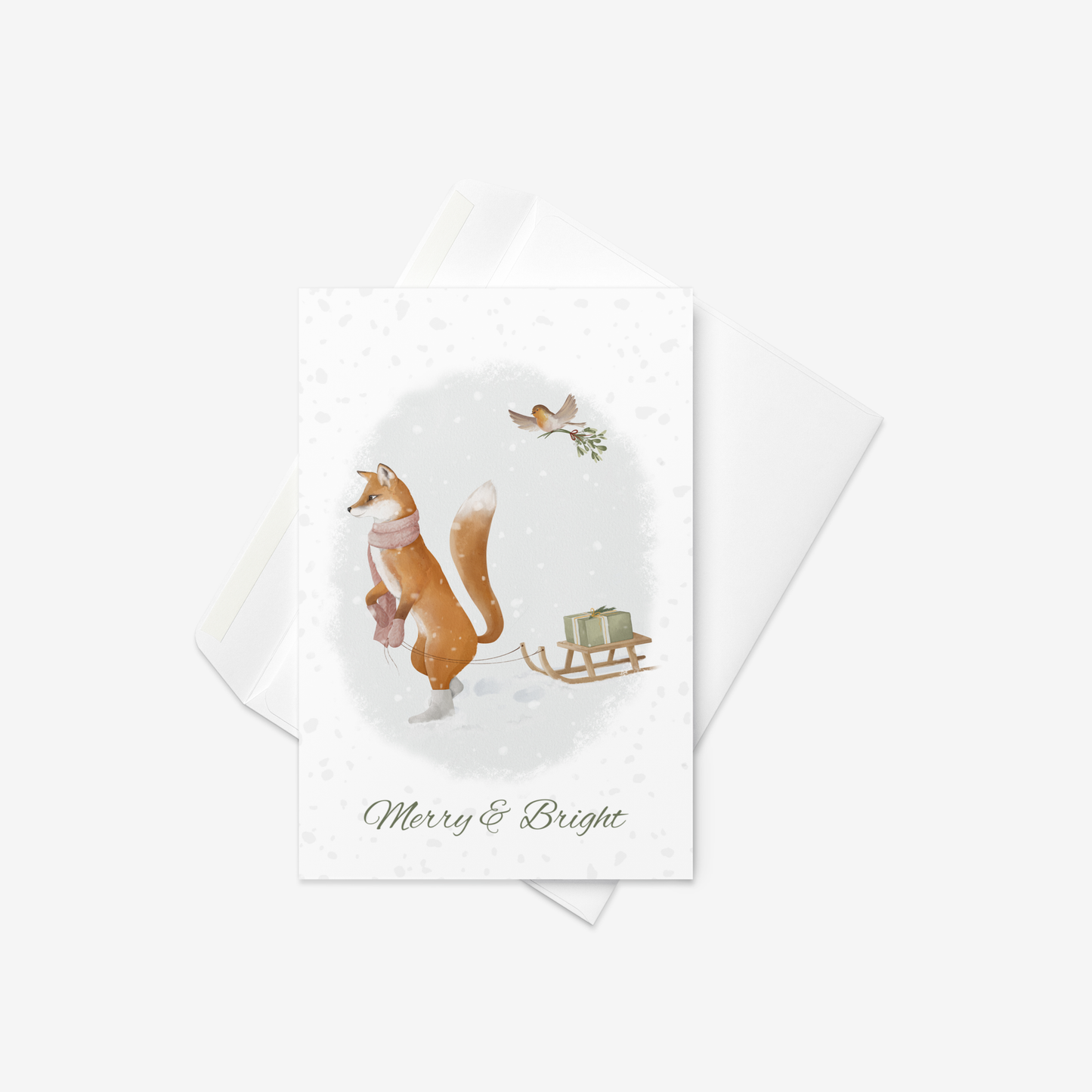 Greeting card - Fox - Merry & Bright