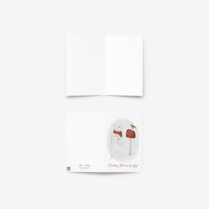 Greeting card - Polar Bear - Sending Flurries of Joy