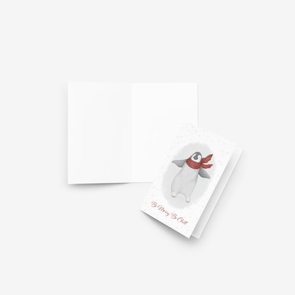 Greeting card - Penguin - Be Merry, Be Chill