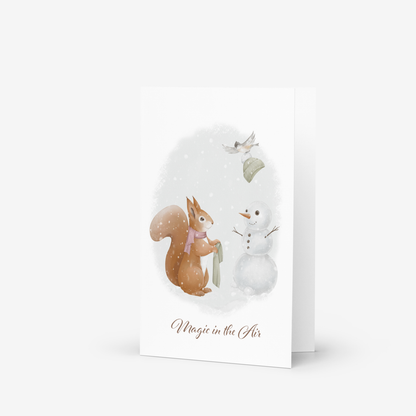 Greeting card - Squirrel - Magic in the Air