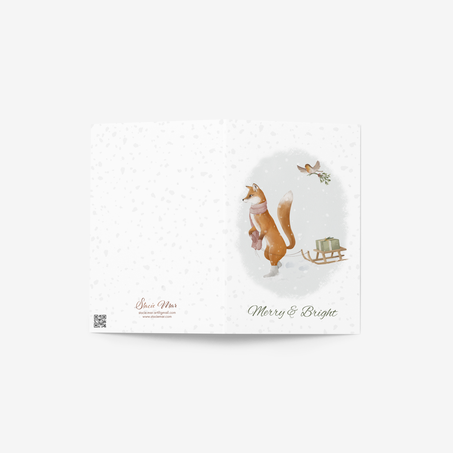 Greeting card - Fox - Merry & Bright