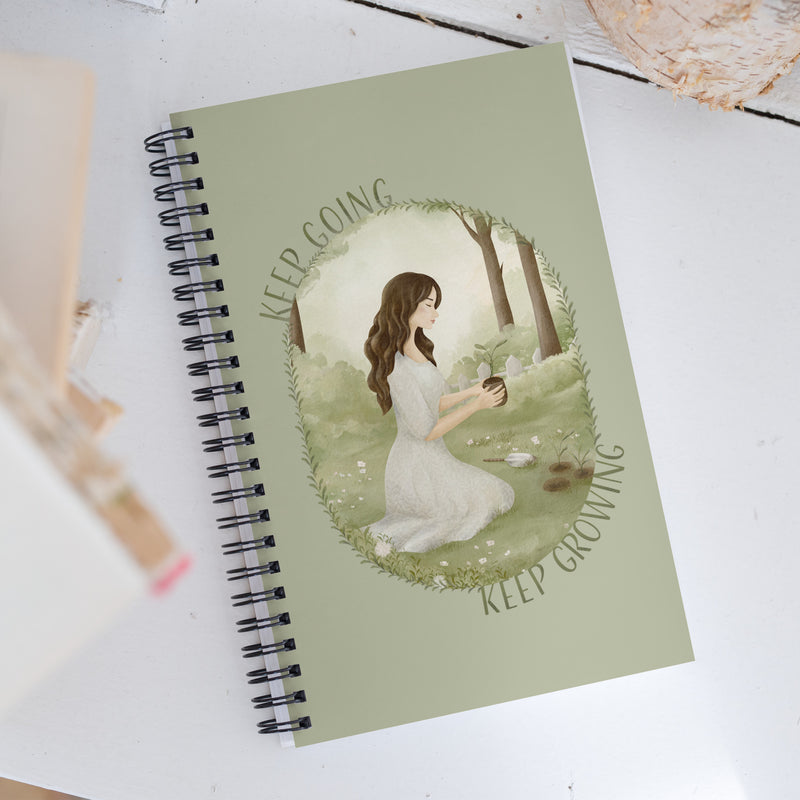 Full Illustration - Keep Going Keep Growing Notebook