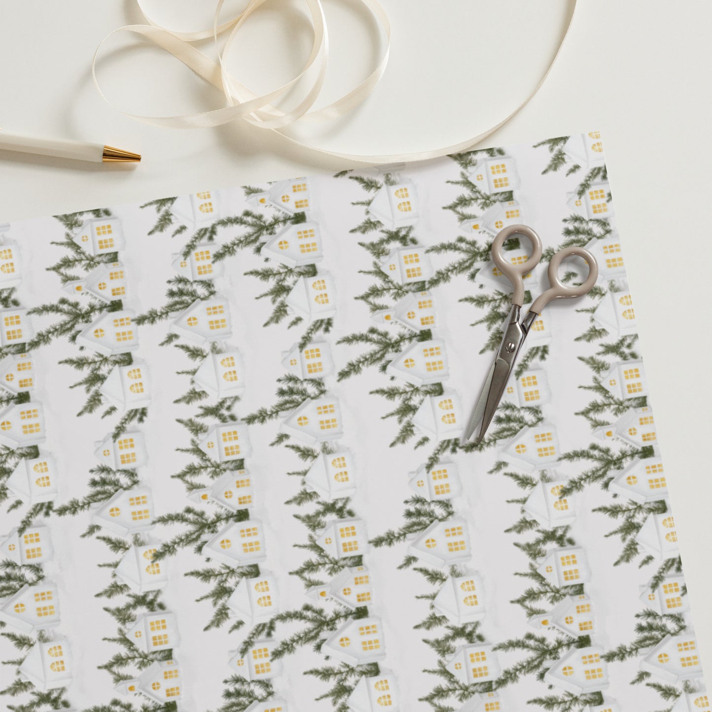 Wrapping paper sheets - Grey, horizontal