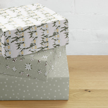 Wrapping paper sheets - Green, horizontal